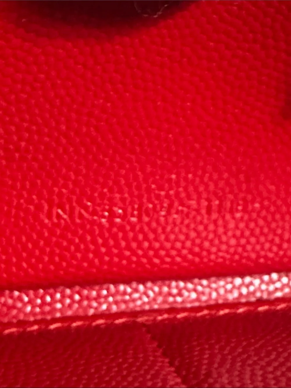 Yves Saint Laurent Red Quilted Zip-Around Wallet with Gold YSL Emblem